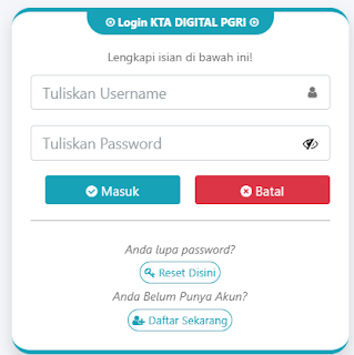 Register PGRI Palangkaraya - Persatuan Guru Republik Indonesia Cabang Palangkaraya